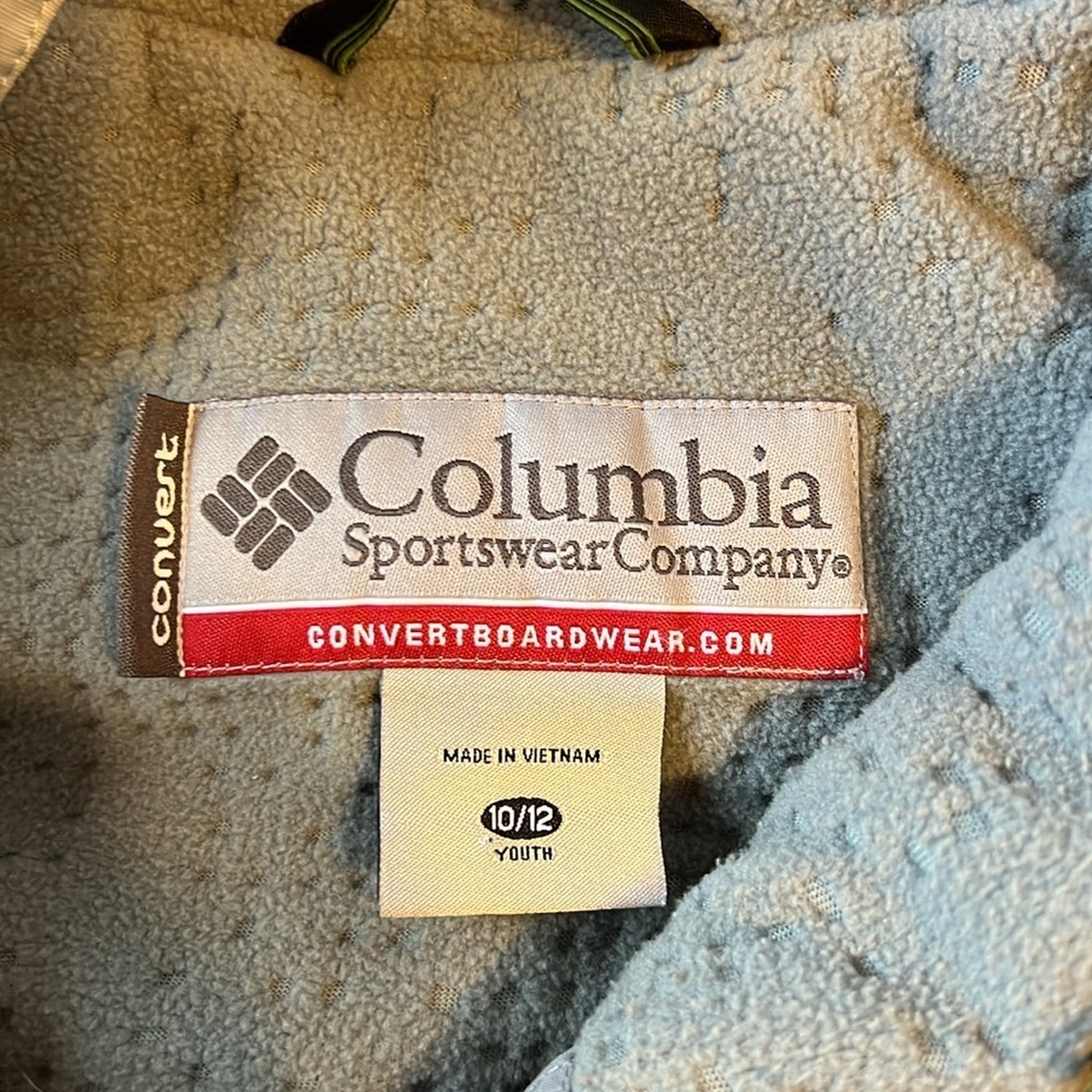 Columbia Convert Youth Navy and White Boys Jacket 10/12 - Picture 3 of 6